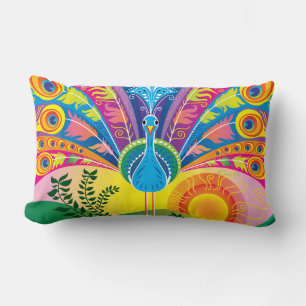 Coussin Rectangle Queue de paon