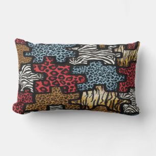 Coussin Rectangle RAB Rockabilly Leopard Zebra Puzzle Imprimer Couss