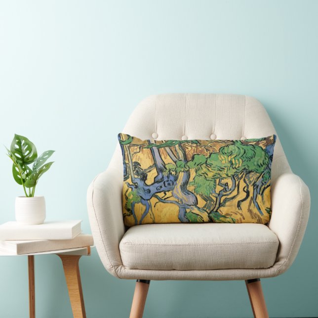 Coussin Rectangle Racines et troncs d'arbres par Vincent van Gogh (Chaise)