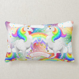 Coussin Rectangle Rainbow Princess Unicorn Starburst