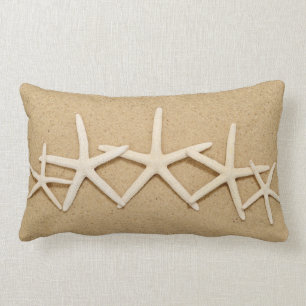 Coussin Rectangle Rangée des étoiles de mer blanches