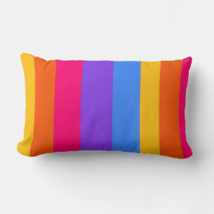 Coussin Rectangle Rayures arc-en-ciel