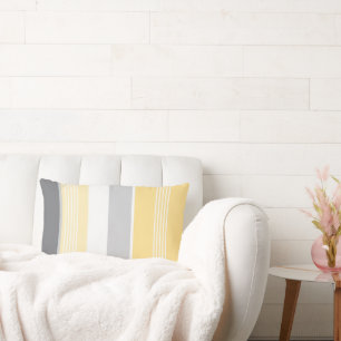 Coussin Rectangle Rayures Jaunes Soleil