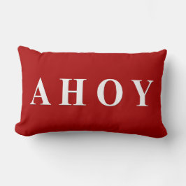 Coussin Rectangle Rayures nautiques blanches rouges de navigation