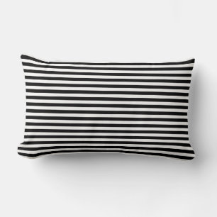 Coussin Rectangle Rayures noires nautiques