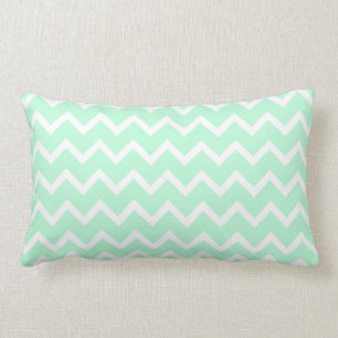 Coussin Rectangle Rayures vertes en bon état de Chevron de zigzag