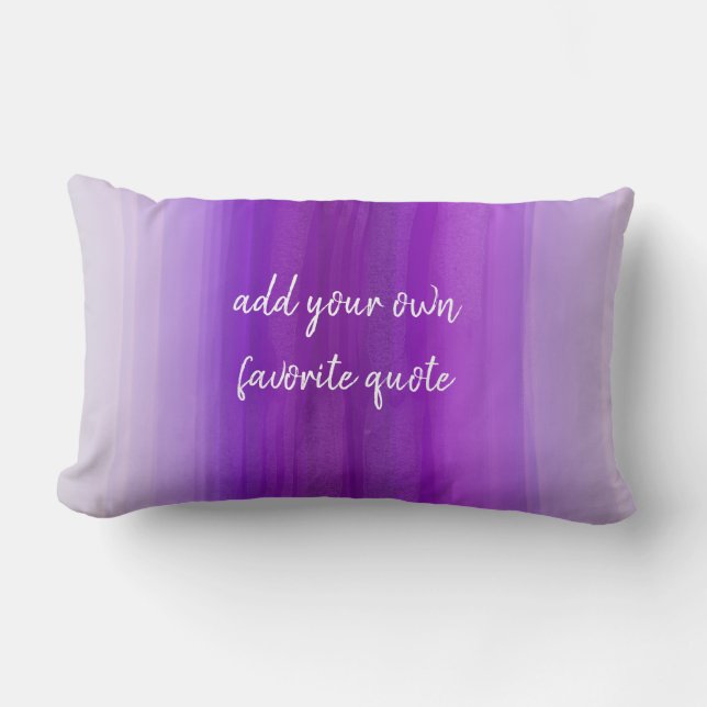 Coussin Rectangle rayures violettes ombre peinture ajouter votre pro (Recto)