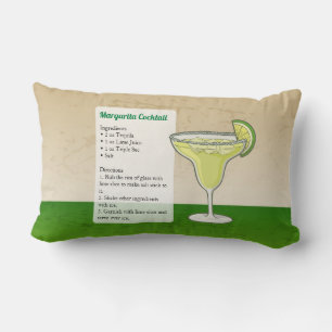 Coussin Rectangle Recette de cocktail Margarita
