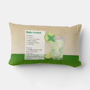 Coussin Rectangle Recette de cocktail Mojito