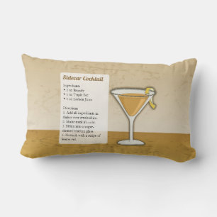 Coussin Rectangle Recette de cocktail Sidecar