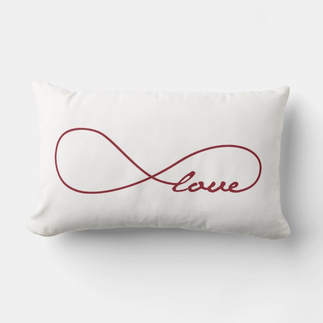 Coussin Rectangle Red Love Infinity Jeu d'oreiller (Recto)