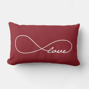 Coussin Rectangle Red Love Infinity Jeu d'oreiller