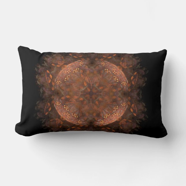 Coussin Rectangle Reflet doré cuivré (Recto)