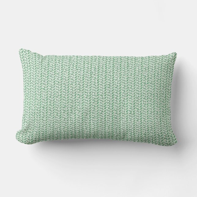 Coussin Rectangle Regard de maille d'armure de vert de Seafoam (Recto)