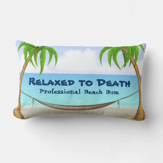 Coussin Rectangle Relaxez-vous à Death Professional Beach Bum Palm T (Recto)