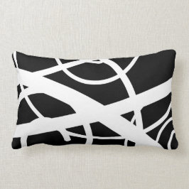 Coussin Rectangle Remous noir et blanc