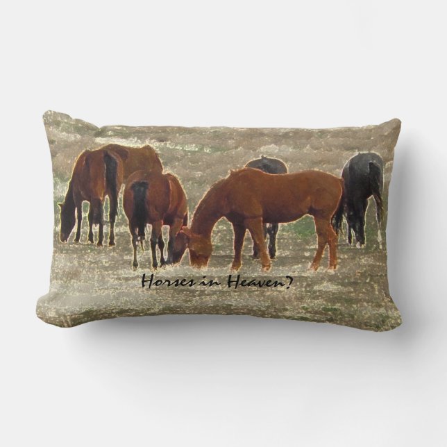 Coussin Rectangle Remuda de bon seigneur Herd Grazes dans le ciel (Recto)