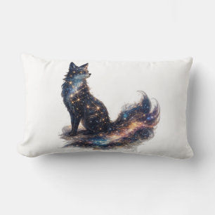 Coussin Rectangle Renard Céleste   Animal de Fantaisie Cosmique
