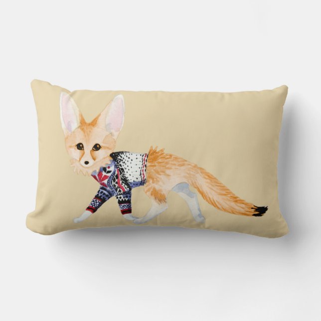 Coussin Rectangle Renard dans l'oreiller doux (Recto)