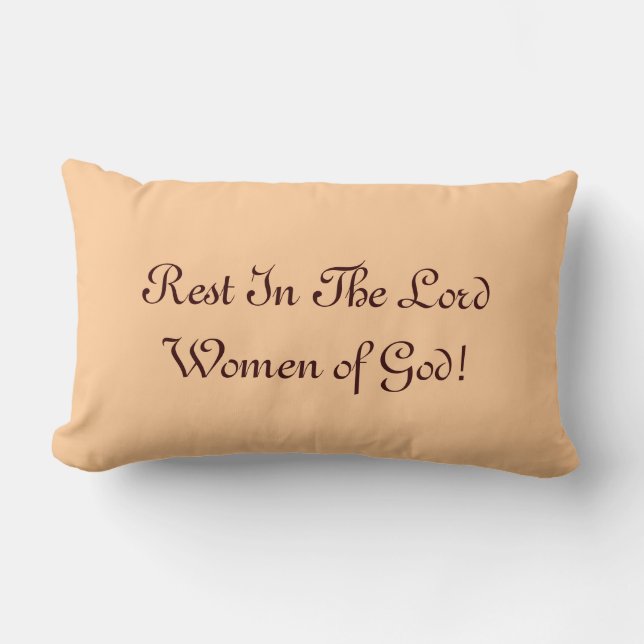 Coussin Rectangle Repos dans le seigneur Women de Dieu ! (Recto)