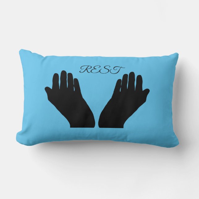 Coussin Rectangle Reposez entre les mains de Dieu (Recto)