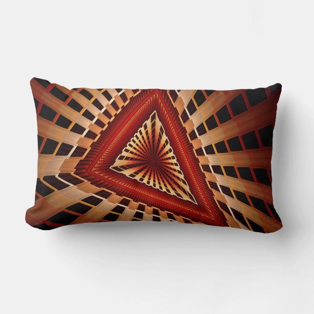Coussin Rectangle Réseau Fantastique Moderne de Fractales en 3D Grap (Recto)