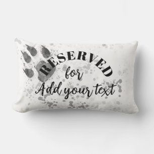 Coussin Rectangle réservé à votre chien empreinte de patte personnal