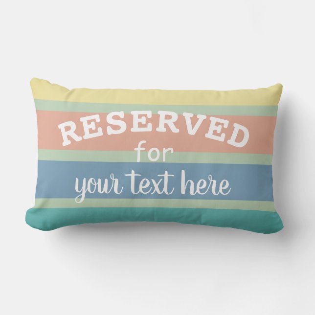 Coussin Rectangle réservé ajouter votre texte pour personnaliser les (Recto)