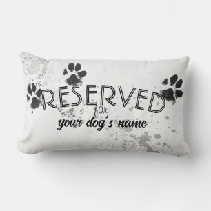 Coussin Rectangle réservé pour ajouter votre nom de chien sur le des