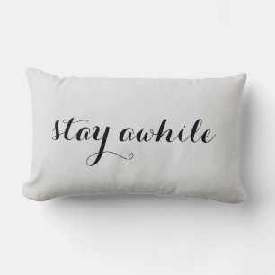 Coussin Rectangle Restez À L'Oreiller Gris