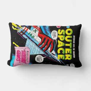 Coussin Rectangle Retro Sci-Fi Adventure Outer Space Comics Couvertu