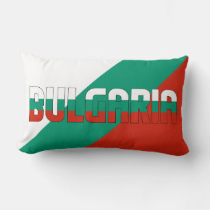 Coussin Rectangle Rêvez en couleur avec le drapeau patriotique bulga