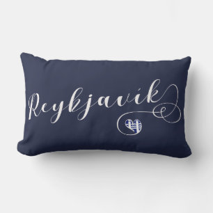 Coussin Rectangle Reykjavík Coeur Cuisine, Islande