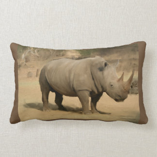 Coussin Rectangle Rhinocéros africain