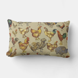Coussin Rectangle Rooster Poulet de la ferme Pays Animal