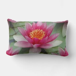 Coussin Rectangle Rose Lotus Water Lily