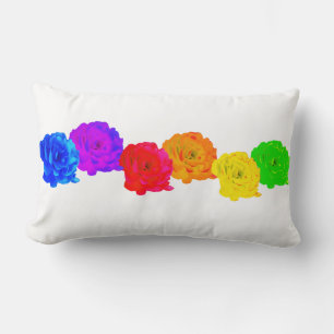 Coussin Rectangle Roses Arc-en-Ciel