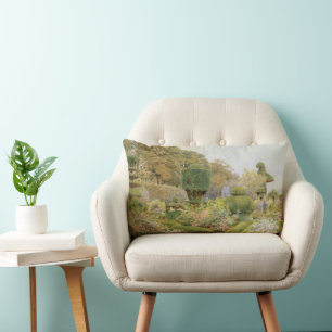 Coussin Rectangle Roses et Œillets d'Elgood, Vieux Jardin Anglais