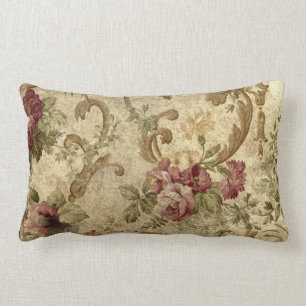 Coussin Rectangle Roses victoriens sur le carreau lombaire