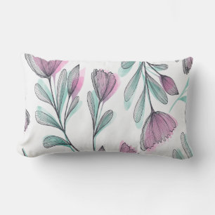 Coussin Rectangle Roses violettes