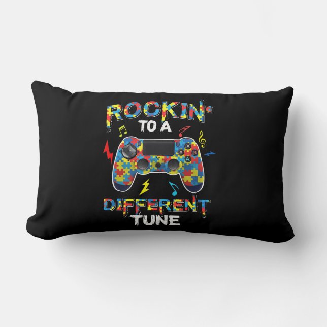 Coussin Rectangle Rotation Vers Un Autre Gamer De Sensibilisation su (Recto)