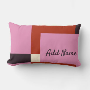 Coussin Rectangle Rouge et rose moderne Abstrait