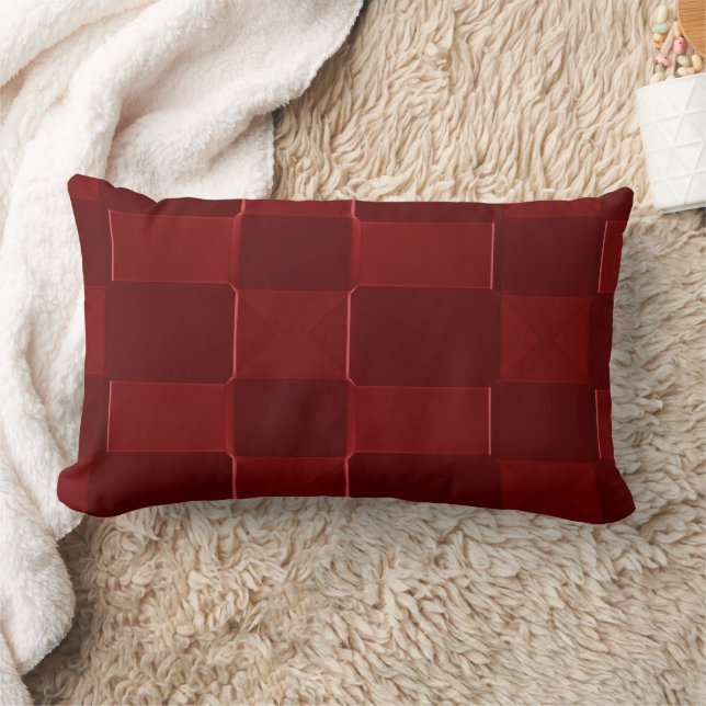 Coussin Rectangle Rouge et tons rouges (Couverture)