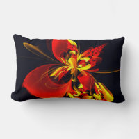 Rouge Jaune Floral Moderne Résumé Modèle Art #10