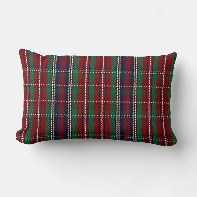 Coussin Rectangle Rouge Plaid Scottish Rustique Flannel Imprimer (Recto)