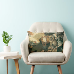 Coussin Rectangle Royaume paisible par Edward Hicks Art folklorique 