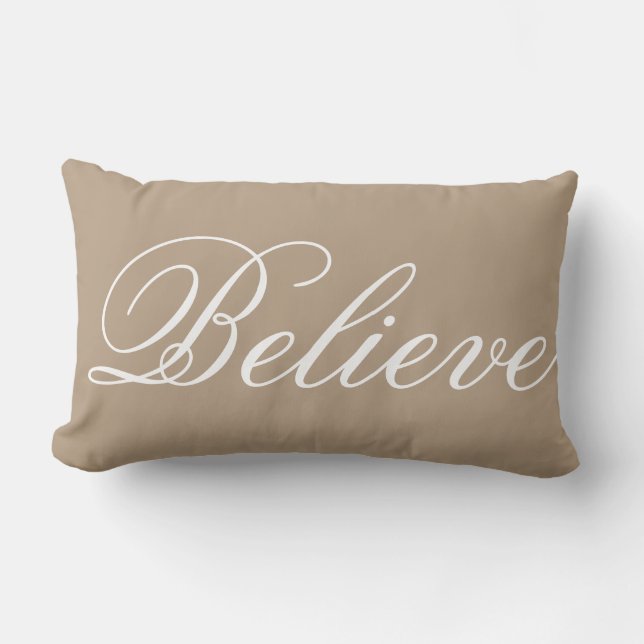 Coussin Rectangle Rustic Burp Noël Croire vacances (Recto)