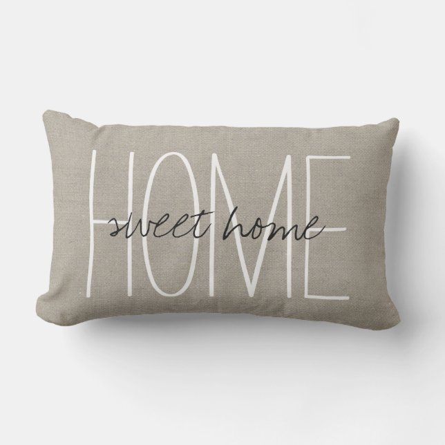 Coussin Rectangle Rustic Chic Home Sweet Home (Recto)