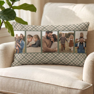 Coussin Rectangle Rustique Cozy Vert Buffalo Carreaux Multi Photo