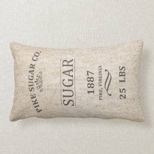 Coussin Rectangle Sac vintage à sucre
